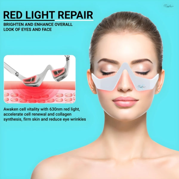 2-Piece Gift Set: Red Light Therapy Glasses + Hyaluronic Acid Serum Bundle