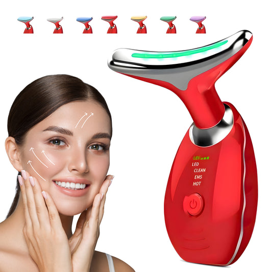 LED Face & Neck Lifting Massager – Anti-Aging Light Therapy Device